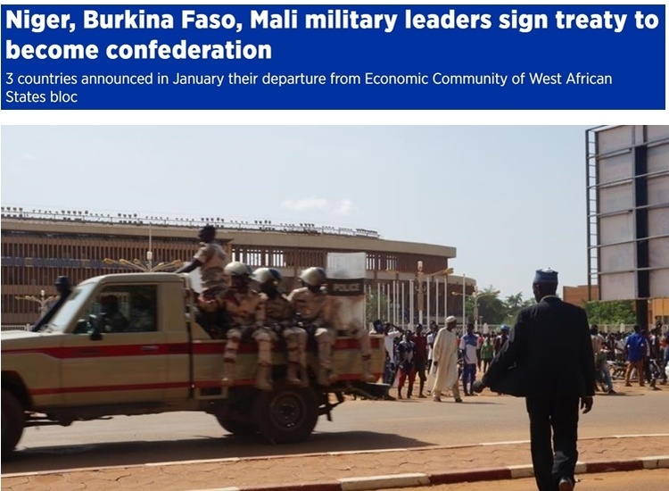 西非三国成立新联邦 渴望摆脱外国控制!
